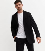 New Look Black Relaxed Fit Suit Jacket